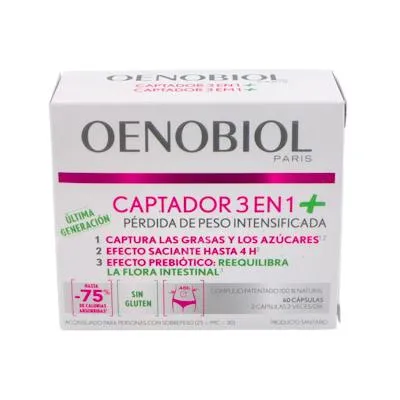 Captador 3 en 1 plus 60 comprimidos, Oenobiol