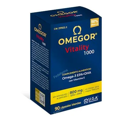 Omegor vitality 1000 90 perlas, Uga Nutraceuticals