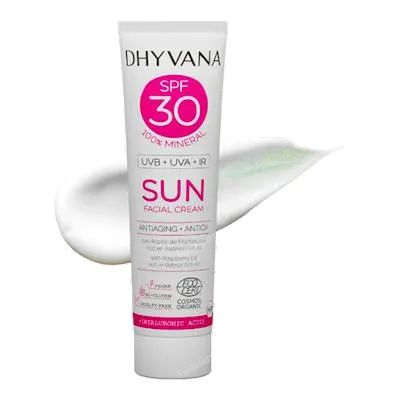Protetor solar SPF30 com ácido hialurónico BIO 50 ml, Dhyvana