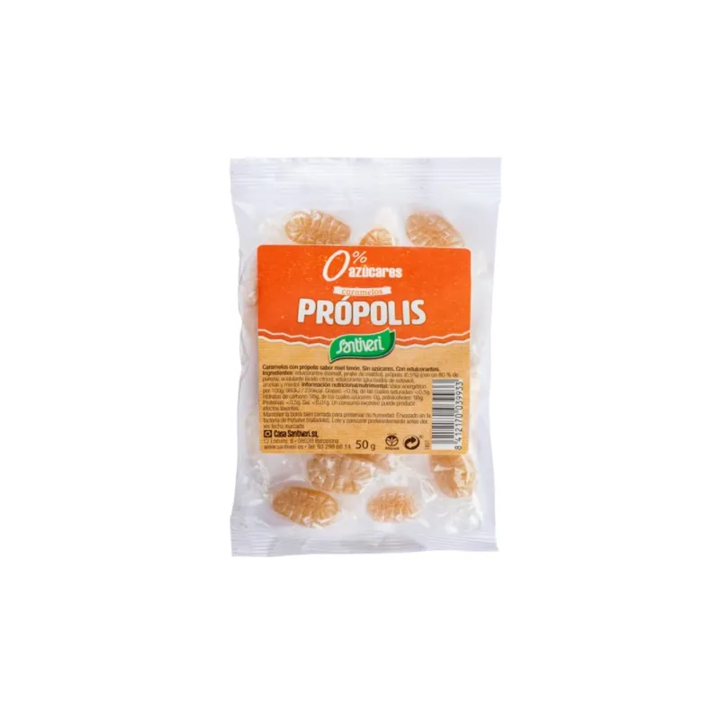 Caramelos própolis sin azúcar 50 g, Santiveri