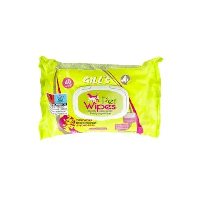 Nayeco gill's toallitas humedas XL aroma citronela (30X20CM) acc vet 40 uds., Nayeco Vet