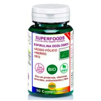 Espirulina + ácido fólico superalimentos BIO 90 comprimidos, Robis