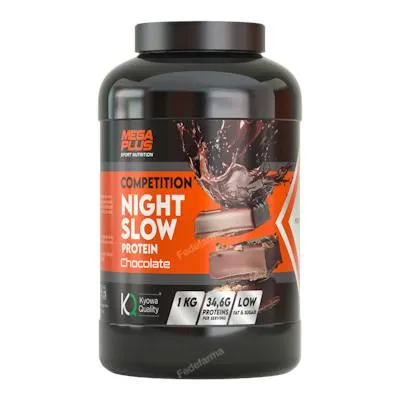 Night slow protein competition sabor chocolate 1 kg, Mega Plus