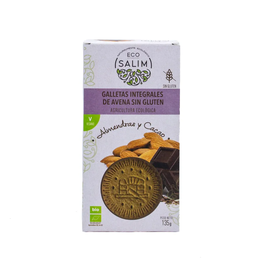 Hafer-Mandel-Kakao-Kekse glutenfrei BIO, Ecosalim