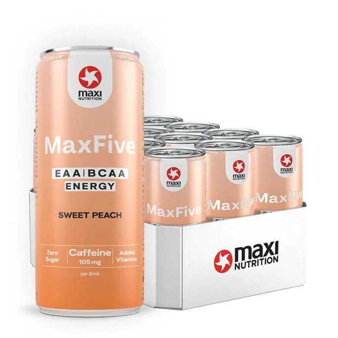 Maxfive Sparkling Icetea Peach 330 ml, Maxi Nutricion