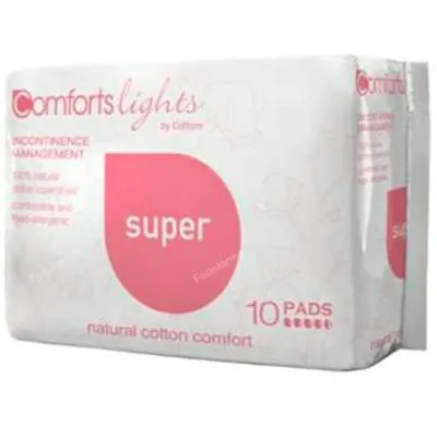 Compresa super incotinencia 100% algodón 10 uds., Cottons