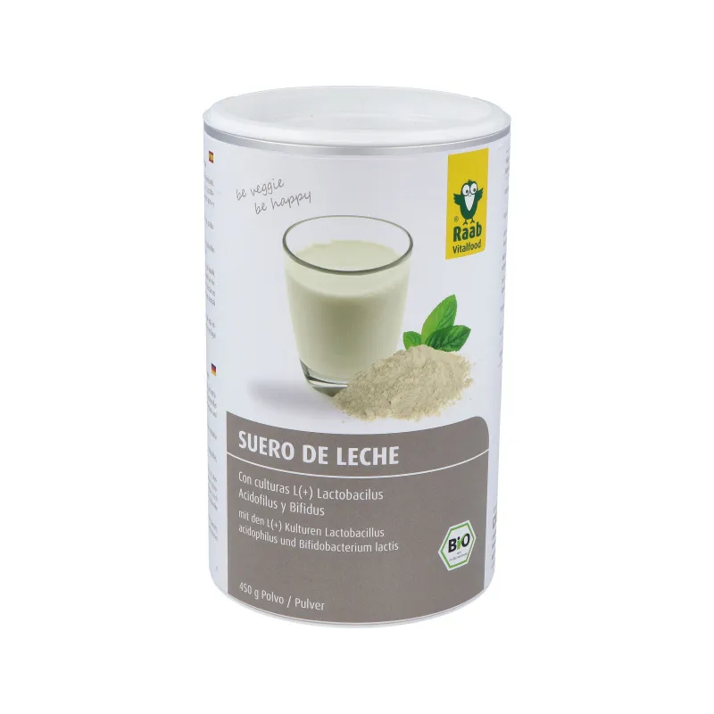 Suero de leche dulce natural polvo sin gluten BIO 450 g, Raab Vitalfood