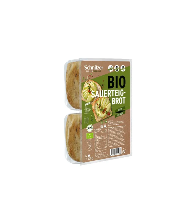 Pan molde chia quinoa s/g 500 g, Schnitzer