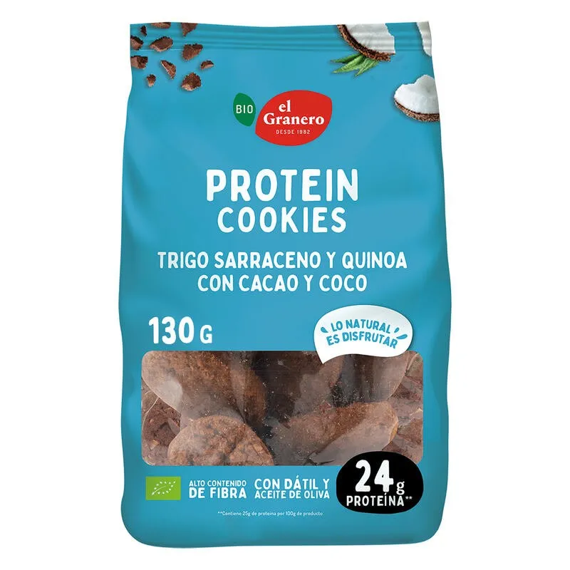 Mini-Cookies Protein Kakao Kokos 130 g, El Granero