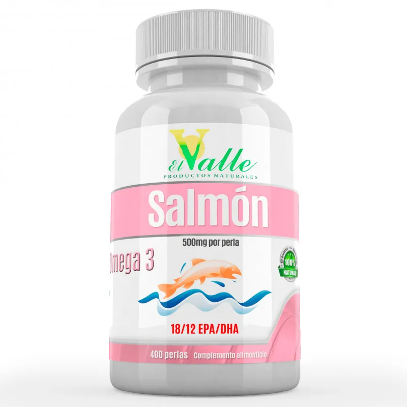 Omega 3 salmón 500 mg 400 perlas, El Valle