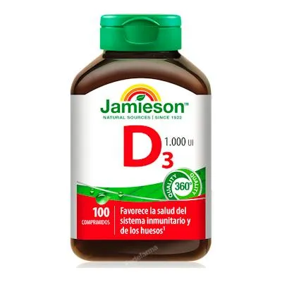 Vitamina D3 1000UI 100 comprimidos, Jamieson