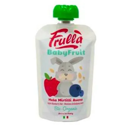 Baby puré de manzana arándanos y avena BIO 10 x 100 g, Frulla