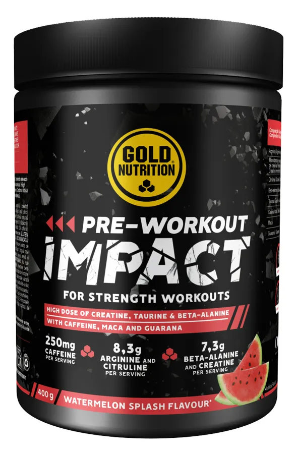 Pre-workout impact sandia 400 g, Gold Nutrition