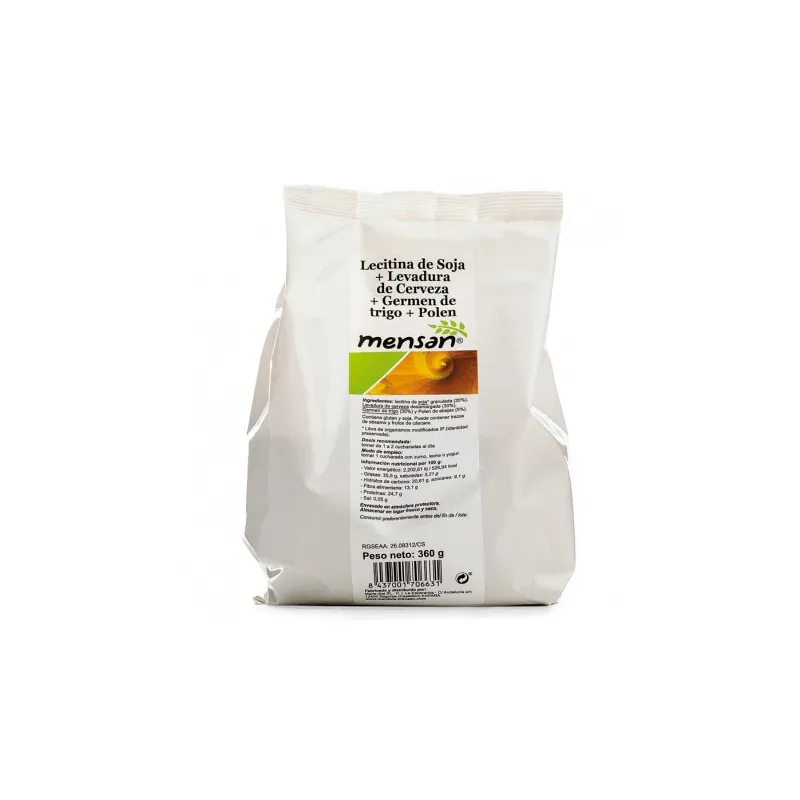 Lecitina levadura nutricional polen 300 g, Mensan