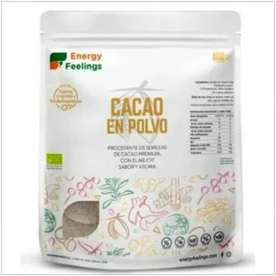 Cacao polvo sin gluten BIO 1 kg, Energy Feelings