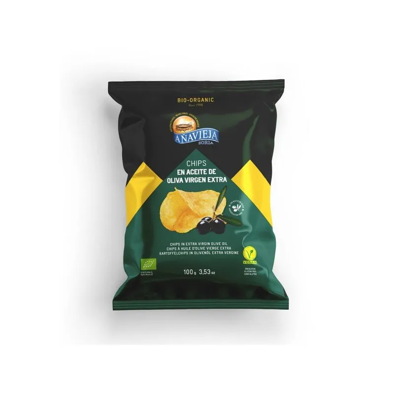 Patatas fritas con aceite de oliva BIO 100 g, Añavieja