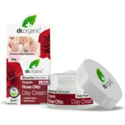 Crema de día rosa de damasco 50 ml, Dr. Organic