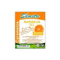 Caramelos naranja sin azúcar 70 g, Silvestre