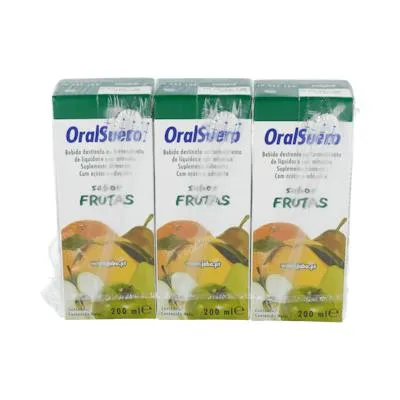 Oralsuero frutas 3 x 200 ml, Casen