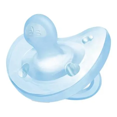 Chupeta physio soft todo silicona 0- 1un azul 6 ml, Chicco