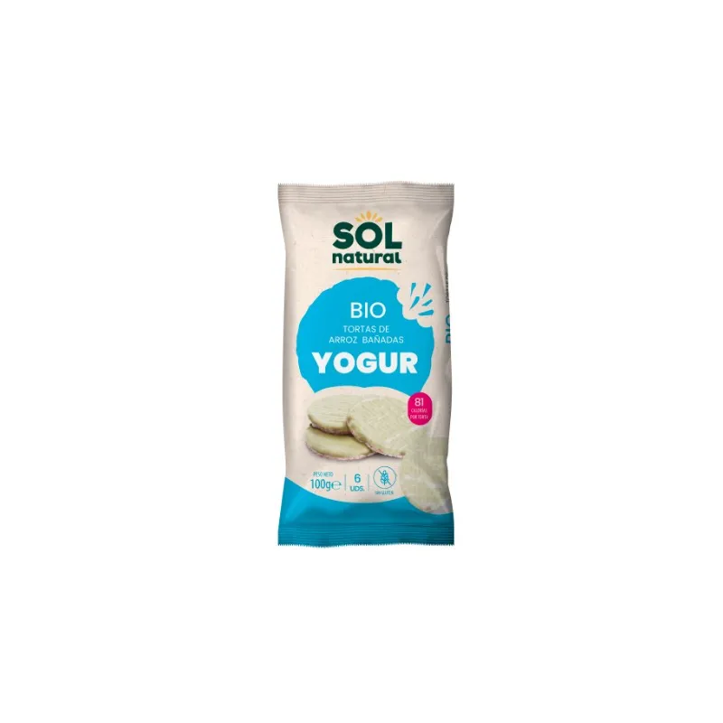 Tortas arroz bañadas yogur 100 g, Sol Natural