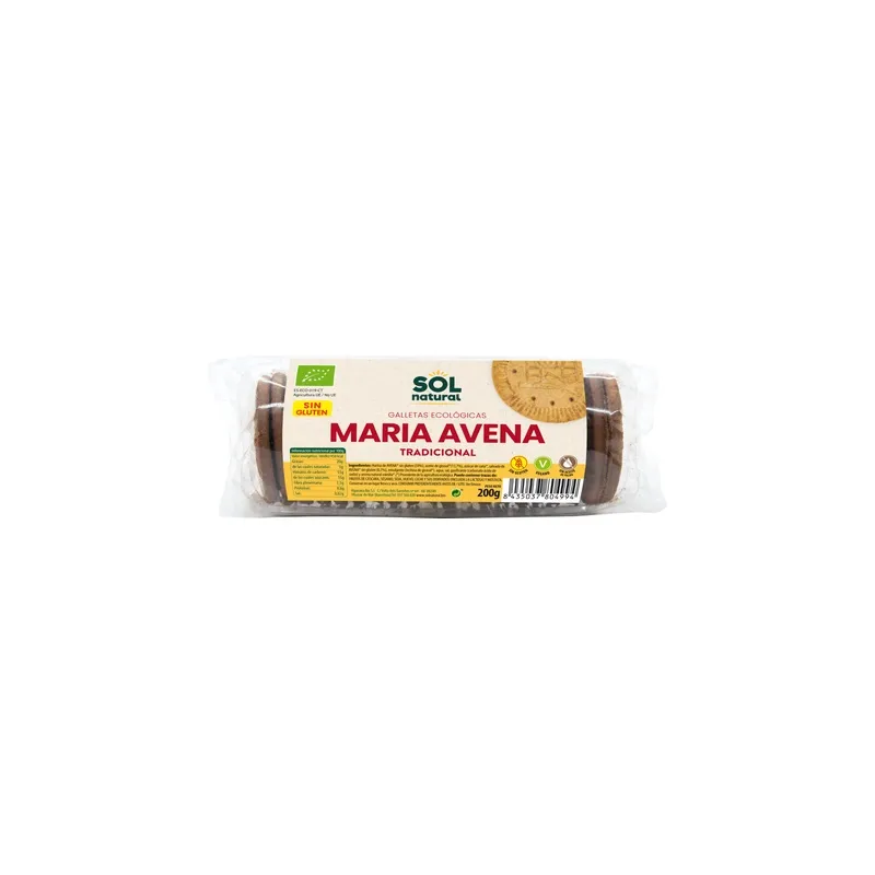 Galletas maria avena tradicional 200 g, Sol Natural