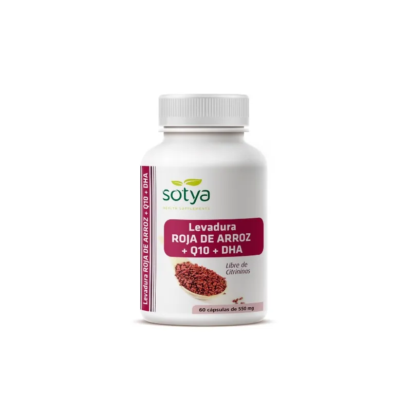 Levadura arroz rojo +q10+ dha 60 cápsulas, Sotya