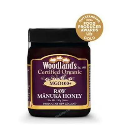 Miel de manuka raw mgo 100+ monofloral BIO 250 g, Woodland´s