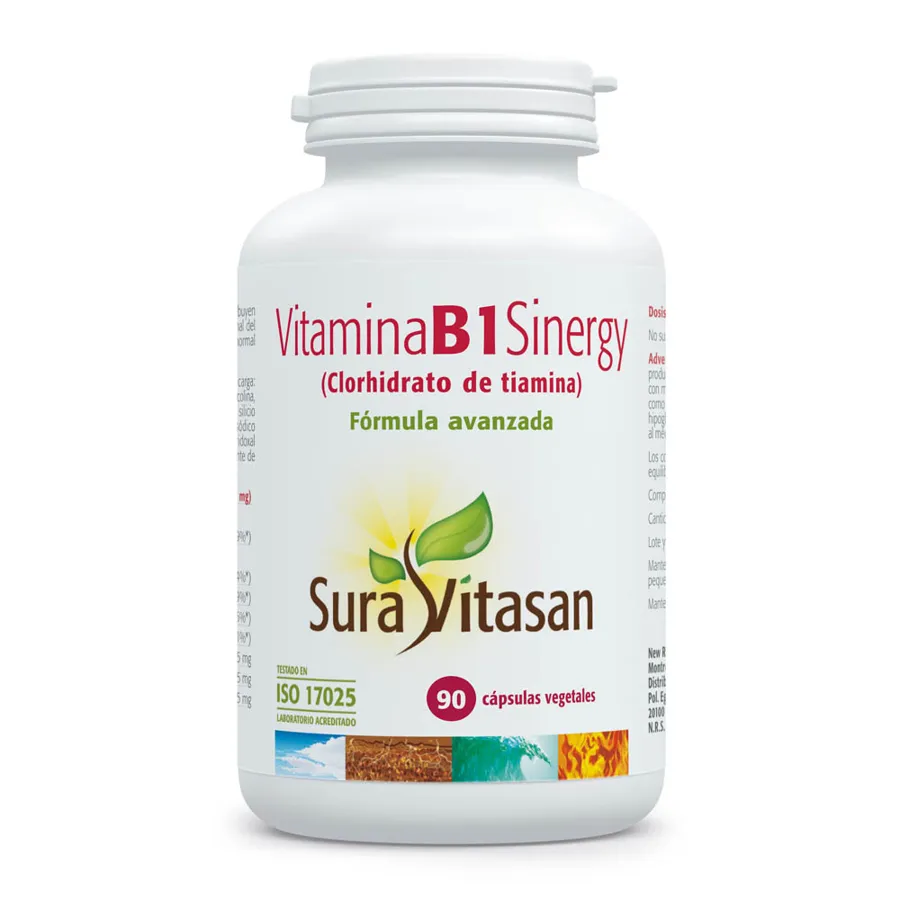 Vitamina B1 sinergy 90 cápsulas, Sura Vitasan