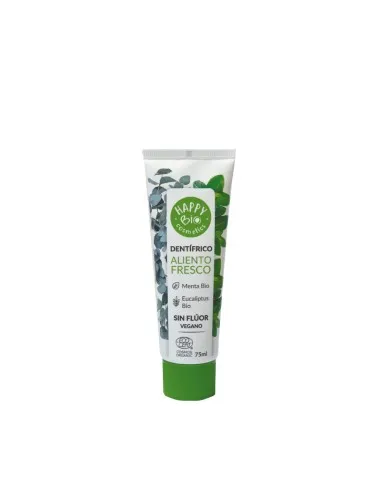 Dentífrico aliento fresco menta sin fluor BIO 75 ml, Happy Bio