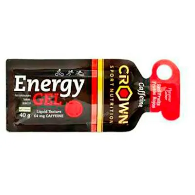 Energy gel frutos rojos + cafeina 1 x 40 g, Crown Sport Nutrition