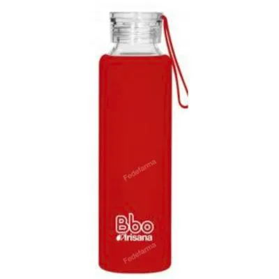 Botella borosilicato con silicona rojo BBO4 550 ml, Irisana