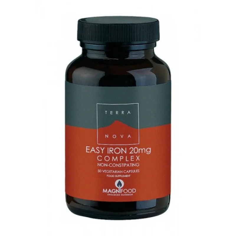 Hierro bisglicinato 20 mg complex terra nova 50 cápsulas, Terranova