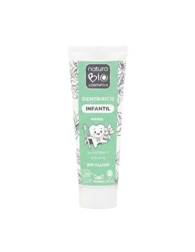 Dentífrico infantil sin fluor menta 75 ml, Naturabio