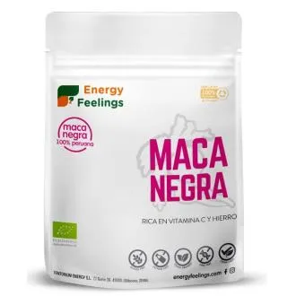 Maca Negra Polvo sin gluten BIO 200 g, Energy Feelings