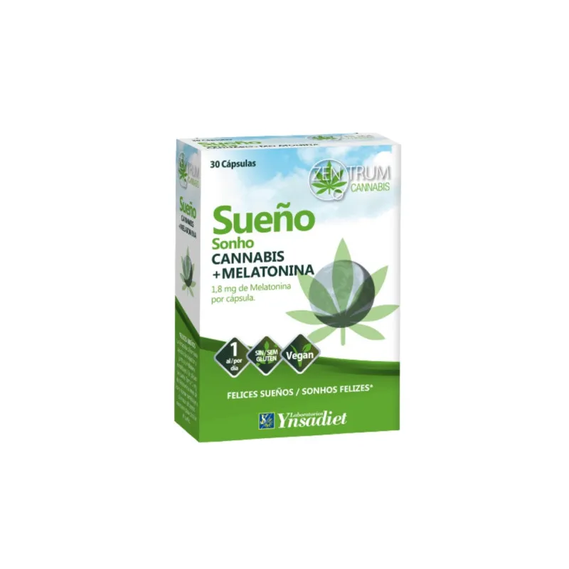 Sueño cannabis melatonina zentrum 30 cápsulas, Ynsadiet