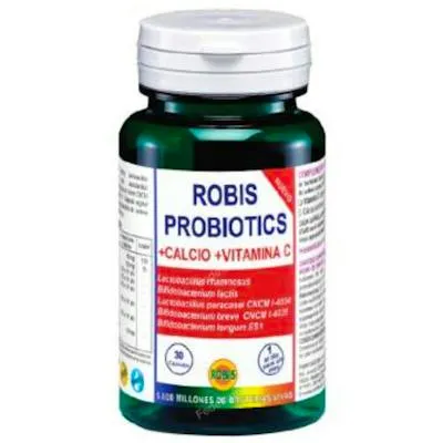 Probiotics +calcio+vitamina C 30 cápsulas, Robis