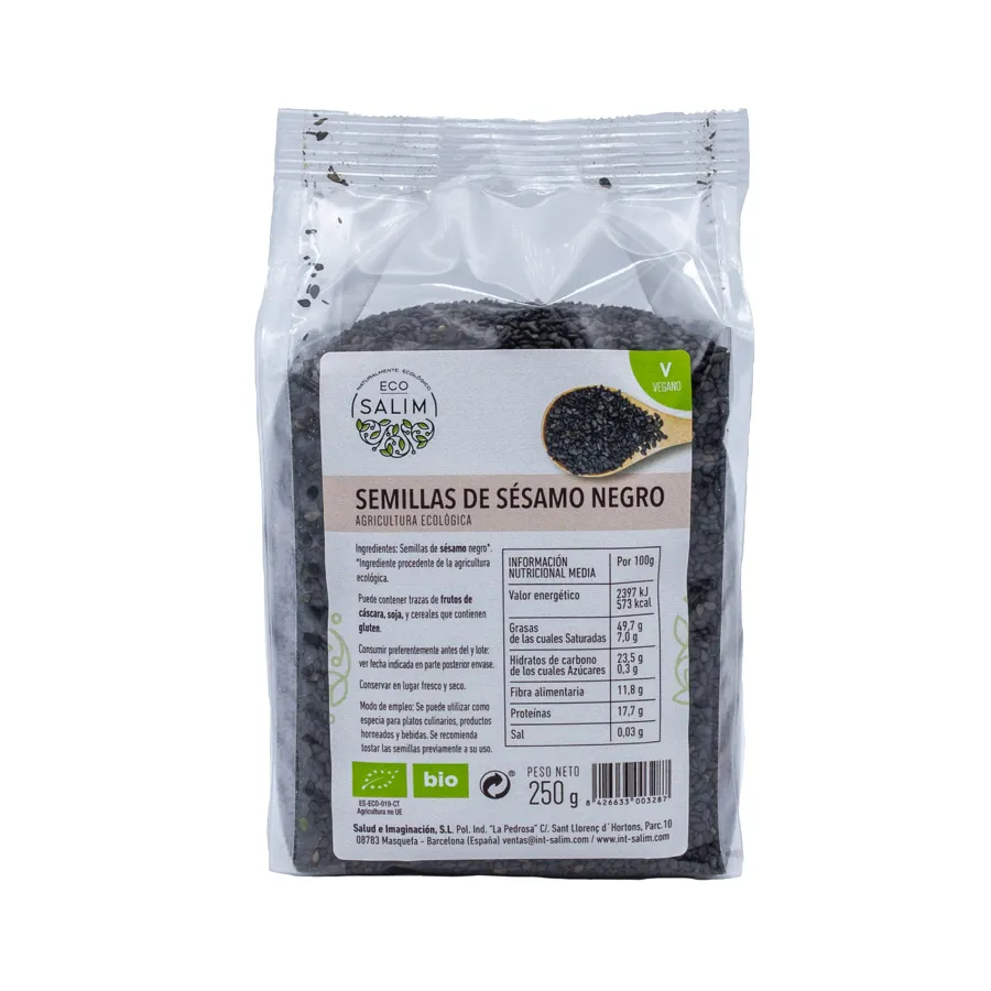 Schwarze Sesamsamen BIO 250 g, Ecosalim