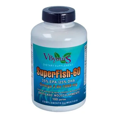 Superfish 60 (EPA 35%-DHA 25%) 100 perlas, Vbyotics