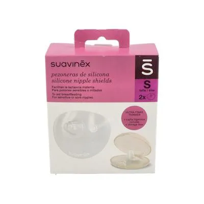 Pezonera silicona talla S 2 uds., Suavinex