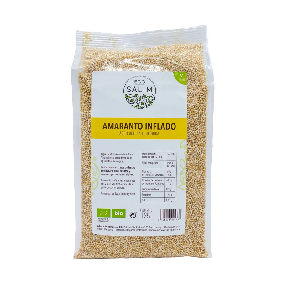 Amaranto Hinchado 125 g, Ecosalim