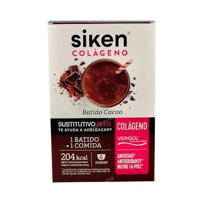 Susti colágeno batido cacao 6 sobres, Siken
