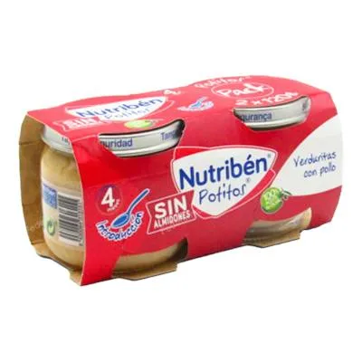 Potito menestra de verduras con pollo 2 x 120 g, Nutriben