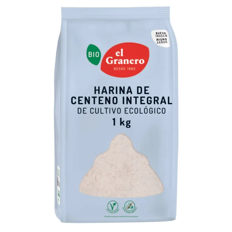 Harina centeno integral BIO 1 kg, El Granero