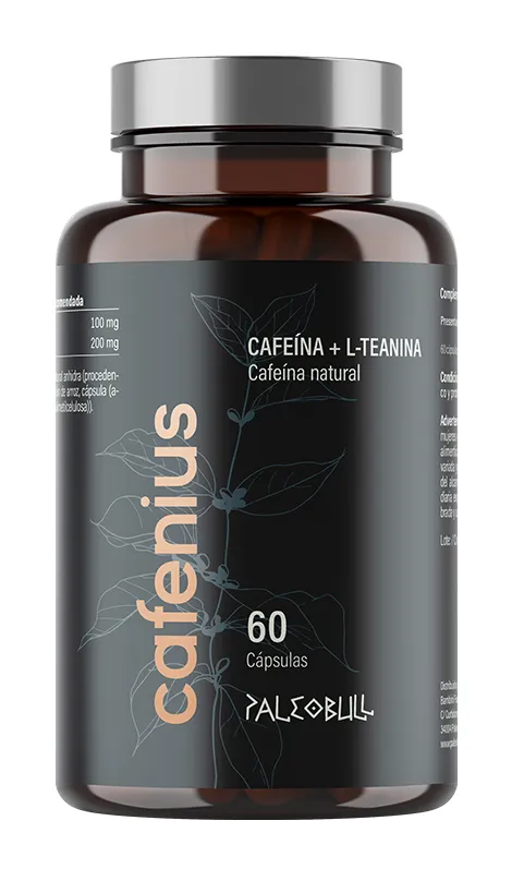 Cafeína + l-teanina 60 cápsulas, Paleobull