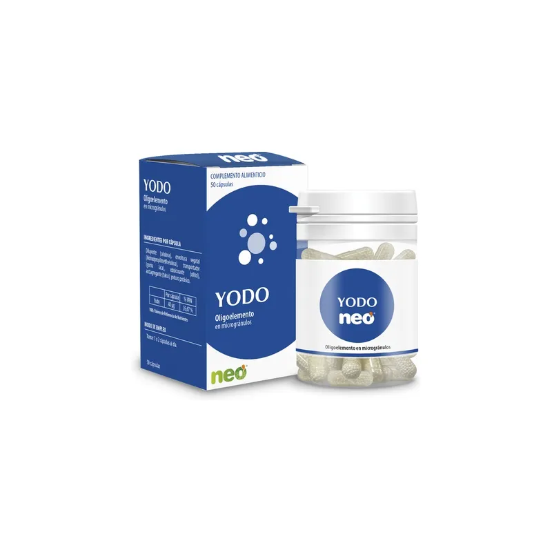 Yodo microgranulos 50 cápsulas, Neo