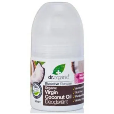 Desodorante aceite coco orgánico 50 ml, Dr. Organic