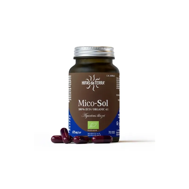 Mico-sol (champiñon del sol) 675 mg h/t 70 cápsulas, Hifas Da Terra