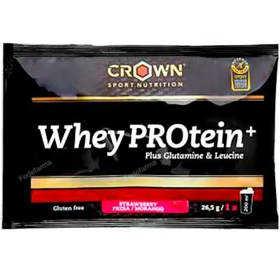 Whey protein + monodosis fresa 26,5 g, Crown Sport Nutrition