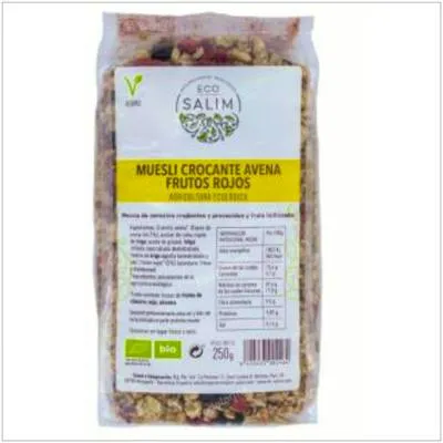 Muesli crocante de avena y frutos rojos BIO 250 g, Eco Salim